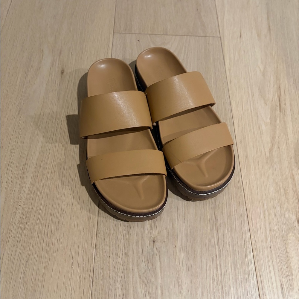 Madewell Brown Double Strap Sandals